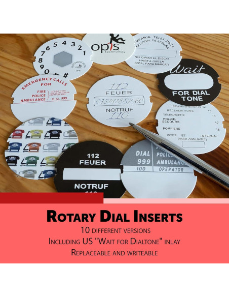 Teléfono Rotatorio Vintage Opis T60cab Rojo Clásico 1.1kg Teléfono Rotatorio Vintage Opis T60cab Rojo Clásico 1.1kg