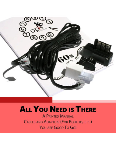 Teléfono Rotatorio Vintage Opis T60cab Rojo Clásico 1.1kg