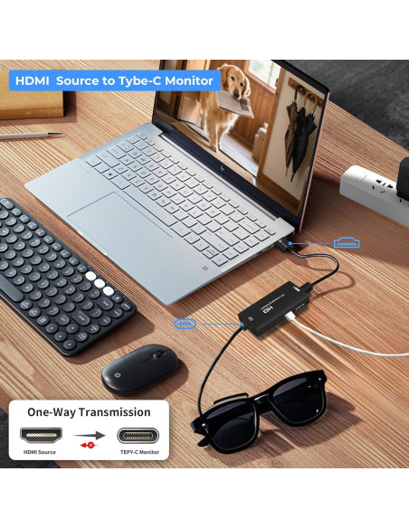 Adaptador HDMI a USB-C Guermok 4K 60Hz para Gafas AR Adaptador HDMI a USB-C Guermok 4K 60Hz para Gafas AR