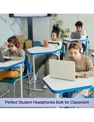 Auriculares Yunsailing 30 Piezas Ajustables para Estudiantes
