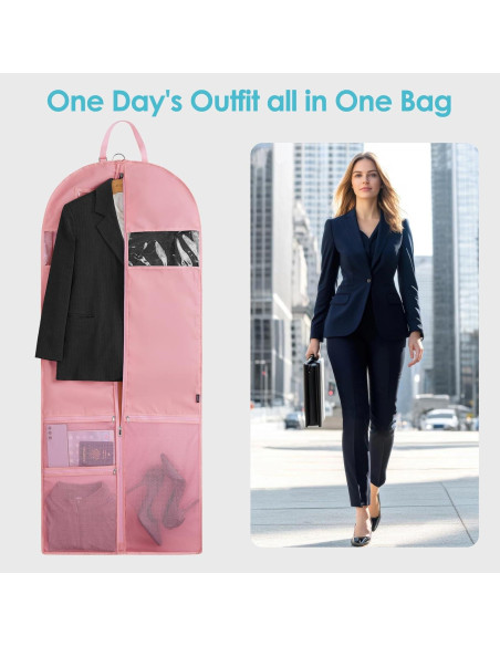 Bolsa de Ropa para Viaje EASYSO 152 cm Rosa con Ventanas