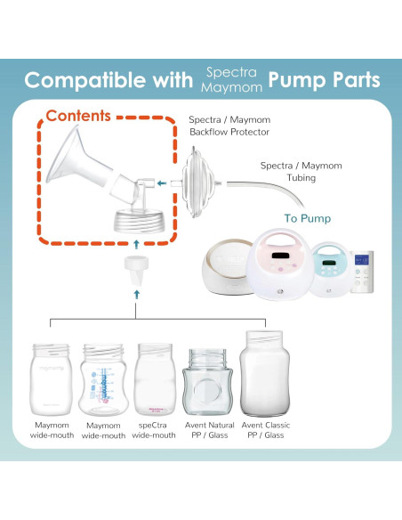Flange de Bomba de Leche Maymom 10 mm para Spectra S1/S2