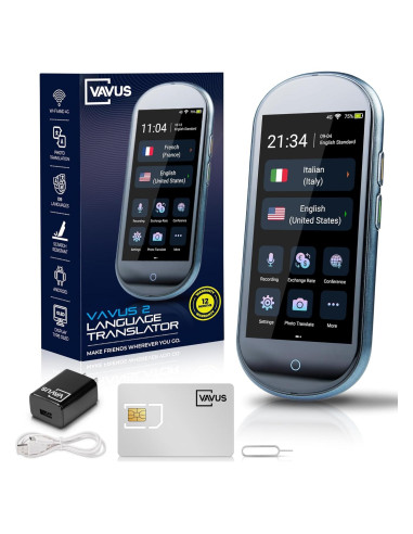 Traductor de Idiomas Vavus 4G - 138 Idiomas, SIM y WiFi