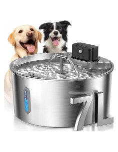 Fuente de Agua Automática para Perros Voluas 7L Inoxidable