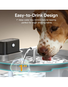 Fuente de Agua Automática para Perros Voluas 7L Inoxidable 2