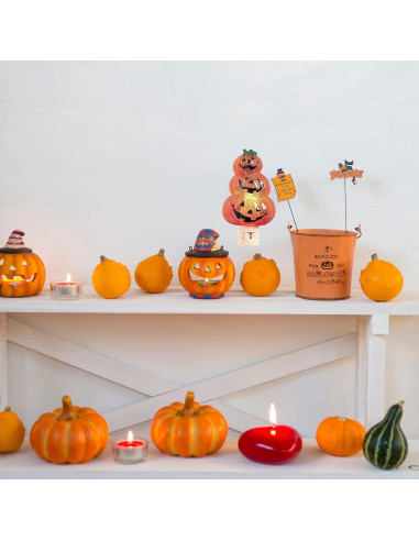 Luz Nocturna Jack-O-Lantern Roman 15.24 cm Enchufe Giratorio