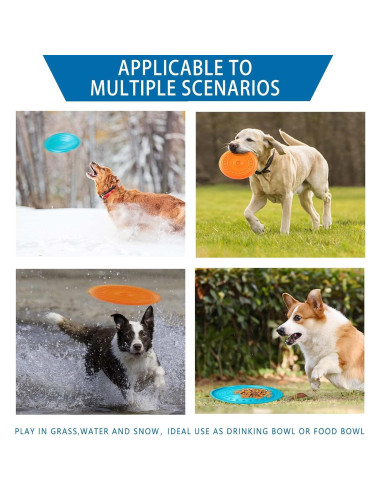 Disco Volador para Perros Aodeng - Caucho Suave 22.86 cm