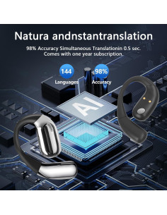 Auriculares de Traducción AI Psadhi A39 AI Negro 144 Idiomas 2