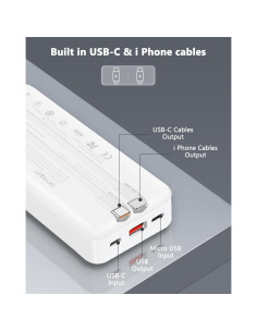 Cargador Portátil SKYVAST 20000mAh Carga Rápida 22.5W Blanco 2