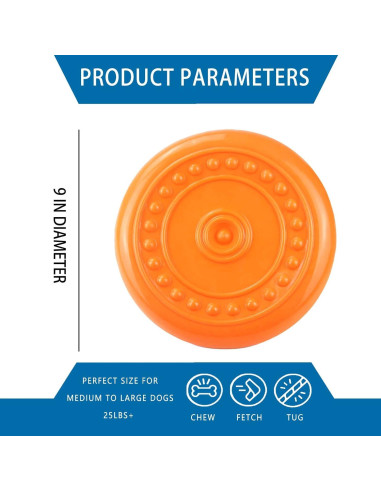 Disco Volador para Perros Aodeng - Caucho Suave 22.86 cm