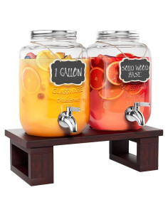 Dispensador de Bebidas de Vidrio 1 Galón Ofiray-home 2-Pack