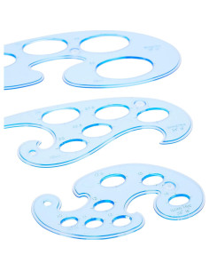 Set de Plantillas de Dibujo Helix - 3 Piezas - Plástico 2