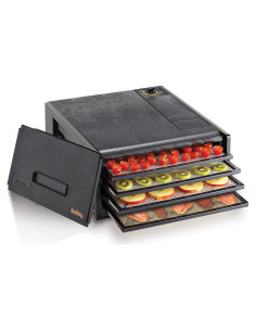 Deshidratadora de Alimentos Excalibur 4 Bandejas 250W Negro