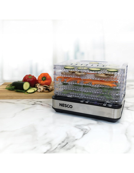 Deshidratador de Alimentos NESCO FD-5TC - 5 Bandejas Sin BPA, 420W