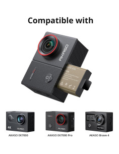 Baterías recargables AKASO 3 x 1050mAh + Cargador 3 canales 2