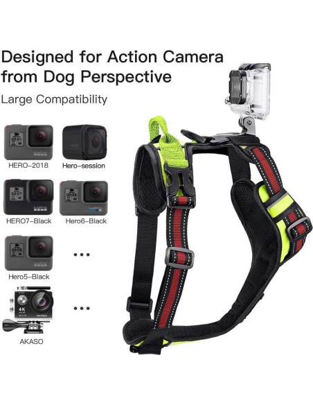 Arnés para Perros SmilePowo Ajustable con Montaje GoPro