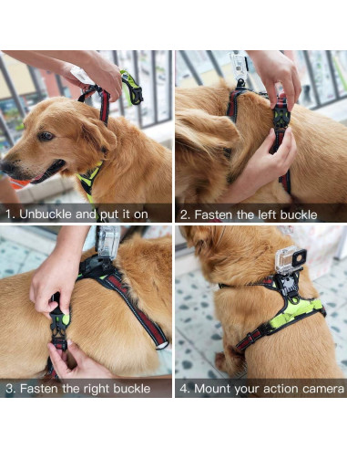 Arnés para Perros SmilePowo Ajustable con Montaje GoPro