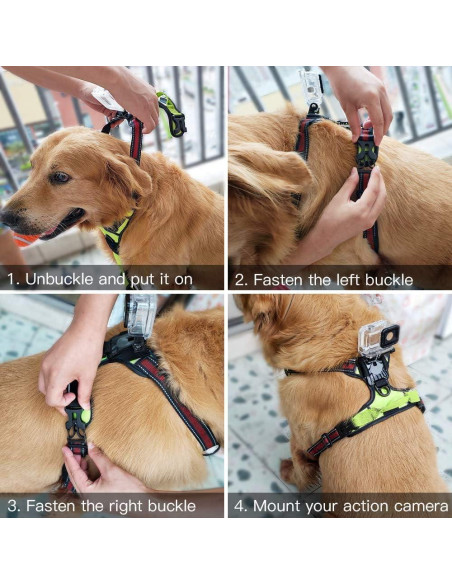 Arnés para Perros SmilePowo Ajustable con Montaje GoPro