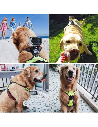 Arnés para Perros SmilePowo Ajustable con Montaje GoPro