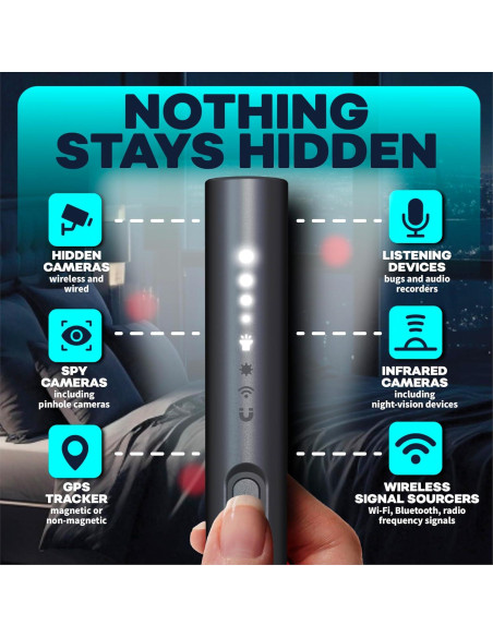 Detector de Cámaras Ocultas TensaOne - Antiespía Inalámbrico