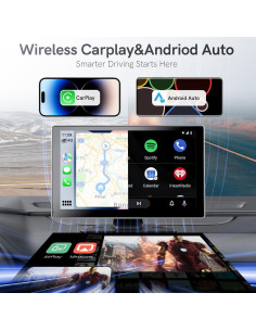 Pantalla Portátil CarPlay COOCOM 9" Táctil 4K GPS Bluetooth 2