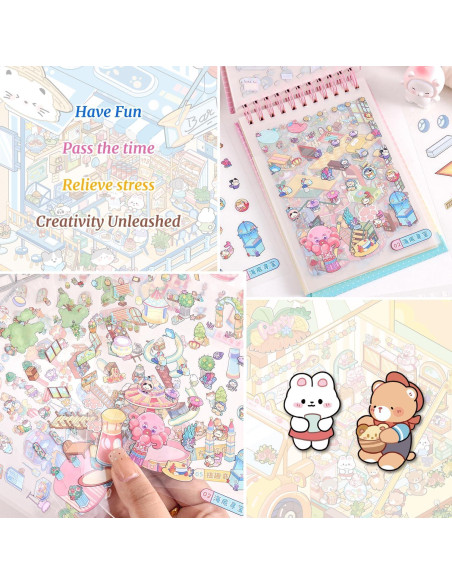 10 Sets Stickers 3D DIY emmoLife - Escenas de Caricaturas