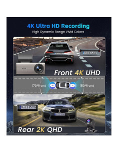 Cámara de tablero USHJNV A10 4K+2K Dual 64GB WiFi 5GHz 2