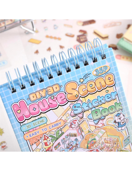 10 Sets Stickers 3D DIY emmoLife - Escenas de Caricaturas