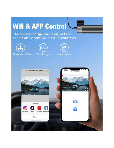 Cámara de tablero dual 2.5K SEW PEUNRY con visión nocturna