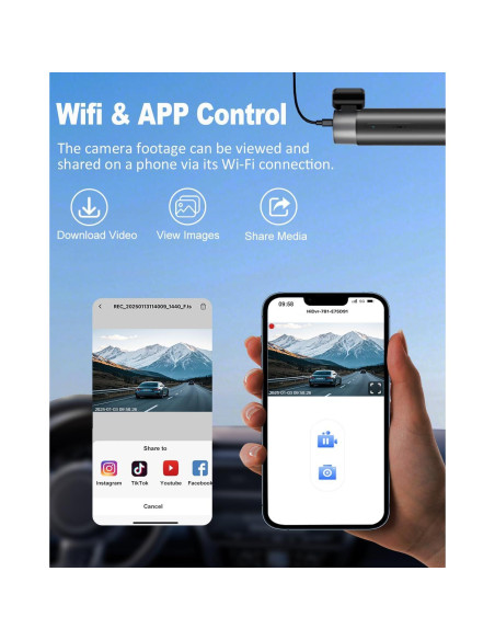 Cámara de tablero dual 2.5K SEW PEUNRY con visión nocturna