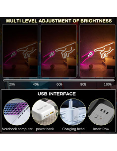 Luz de Neón de Gato Dimmable Ringism 42.9x26.9cm LED 2