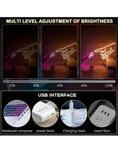 Luz de Neón de Gato Dimmable Ringism 42.9x26.9cm LED