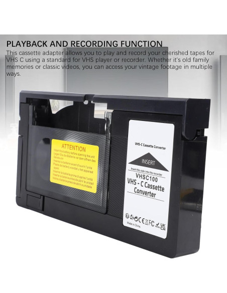 Adaptador de Casete VHS C a VHS VBESTLIFE 188x102mm
