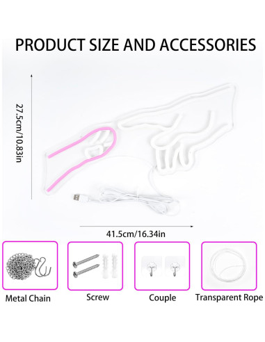 Luz de Neón de Gato Dimmable Ringism 42.9x26.9cm LED