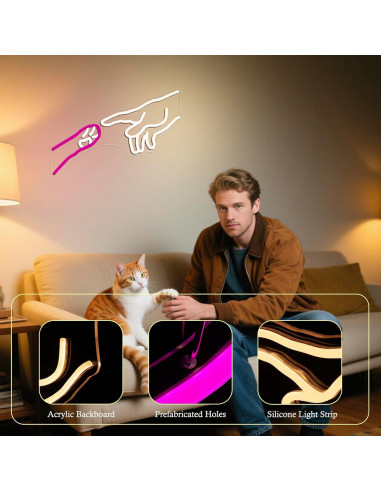 Luz de Neón de Gato Dimmable Ringism 42.9x26.9cm LED