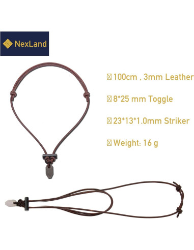 Collar de Inicio de Fuego NexLand Cerámica con Cordón de Cuero