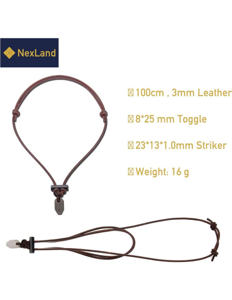 Collar de Inicio de Fuego NexLand Cerámica con Cordón de Cuero