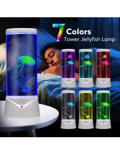 Lámpara de estado de ánimo Simblong JF Medusa Grande Blanca 2