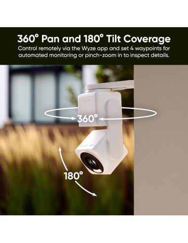 Cámara de Seguridad Inteligente WYZE Cam Pan v4 4K AI IP65