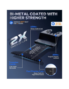 Cuchillas de Sierra Oscilante COMOWARE 55 Pcs 4.4 cm 2