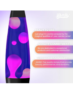 Lámpara Líquida Jambo 41cm Púrpura y Cera Blanca 2