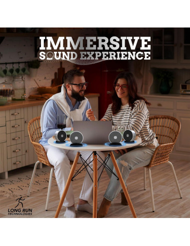 Altavoces Bluetooth Duales Long Run - 10 Horas de Batería