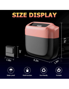 Basurero para Auto MOTORBUDDY Rosa con 30 Bolsas, Compacto y Práctico 2