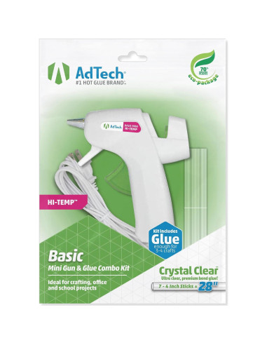 Kit de Pistola de Pegamento Caliente AdTech Mini + Palitos 71.12 cm