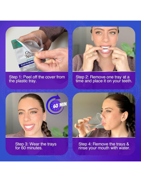 Bandejas de Blanqueamiento Dental GuruNanda 8% Peróxido 7 Tratamientos