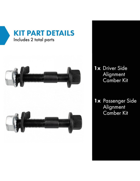 Kit de Camber de Alineación TRQ para Suspensión 12mm
