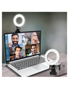 Luz de Anillo FLYSKY para Videoconferencias 10W USB Clip-On