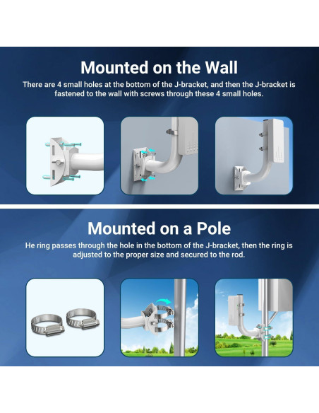 Soporte de Montaje Inalámbrico OWOKISO - Paquete de 2, Ajustable 150