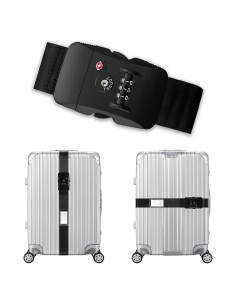 Correas de Equipaje Veki con Candado TSA - Negro