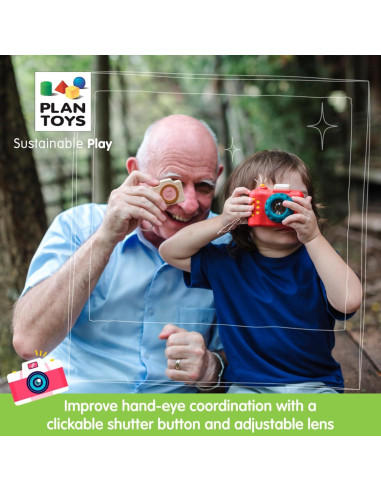 Cámara de Juguete de Madera PlanToys para Niños 18+ Meses